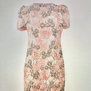 Calvin Klein Women's Short Sleeve Floral Lace